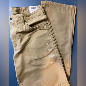 Eddie Bauer NWT Khaki Work Pant Relax Fit Straight Leg